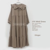 LIVI-011 LIVI Midi Dress Crinkle Airflow